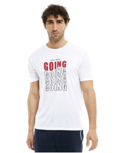 Typography Printed T-Shirt with Crew Neck and Short Sleeves