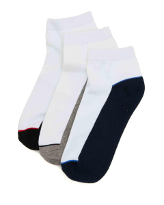 3-Pack Color Block Ankle Socks