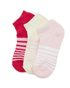 3-Pack Striped Ankle Socks
