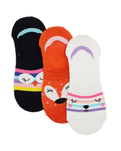 Pack of 3 Patterned No-Show Socks