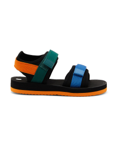 Color Block Velcro Closure Sandals
