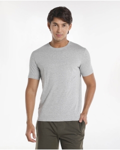 Basic Solid T-Shirt with Crew Neck and Short Sleeves