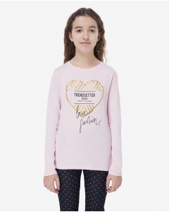Pink Graphic Printed Long Sleeve T-shirt