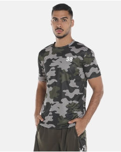 R&B Green Camouflage Regular Fit T-Shirt