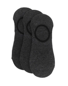 3 Pack Solid No-Show Socks