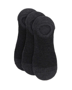3 Pack Solid No-Show Socks
