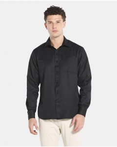 Black Formal Long Sleeve Basic Formal Shirt