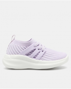 Purple Lace-Up Detail Low Top Sneakers
