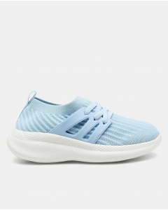 Blue Lace-Up Detail Low Top Sneakers