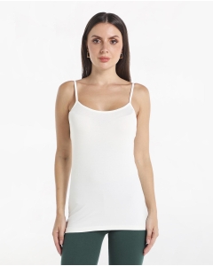 Solid Fitted Top with Shoulder Straps