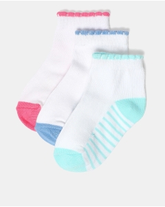 Set of 3 Printed Ankle-Length Socks